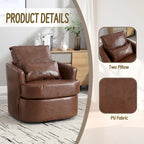 Swivel Barrel Chair, Comfy Round Accent Sofa Chair for Living Room, 360 Degree Swivel Barrel Club Chair, Leisure Arm Chair