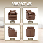 Swivel Barrel Chair, Comfy Round Accent Sofa Chair for Living Room, 360 Degree Swivel Barrel Club Chair, Leisure Arm Chair