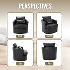 Swivel Barrel Chair, Comfy Round Accent Sofa Chair for Living Room, 360 Degree Swivel Barrel Club Chair, Leisure Arm Chair