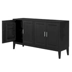 Buffet 4 portes avec étagère pour salon, deux grands placards avec étagère réglable