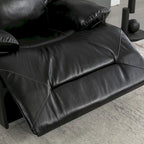 2 Seater Home Theater Recliner Manual Recliner Chair with a LED Light Strip Two Cup Holders and a Storage Box