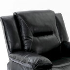 2 Seater Home Theater Recliner Manual Recliner Chair with a LED Light Strip Two Cup Holders and a Storage Box