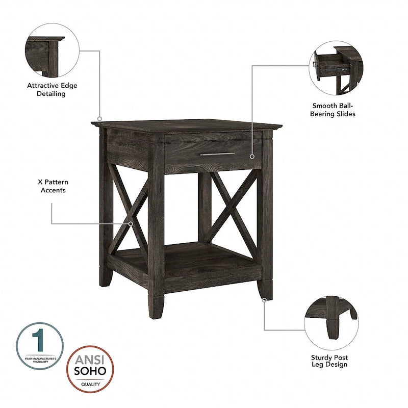 Table de chevet avec tiroir Key West Coastal de Bush Furniture