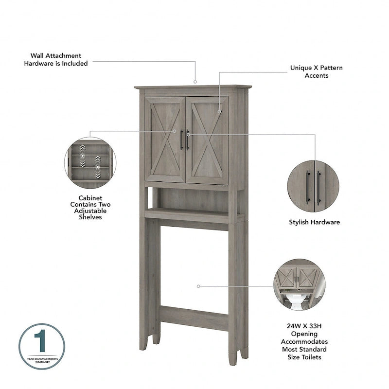 Meuble de rangement pour toilettes Key West par Bush Furniture
