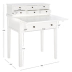 Bureau pliant à 7 tiroirs Gerly de SAFAVIEH