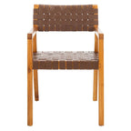 Chaise de salle à manger en cuir tressé SAFAVIEH Gerda - 22,1 L x 20,9 P x 31,9 H - 22Wx21Px32H