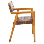 Chaise de salle à manger en cuir tressé SAFAVIEH Gerda - 22,1 L x 20,9 P x 31,9 H - 22Wx21Px32H