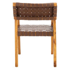 Chaise de salle à manger en cuir tressé SAFAVIEH Gerda - 22,1 L x 20,9 P x 31,9 H - 22Wx21Px32H