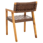 Chaise de salle à manger en cuir tressé SAFAVIEH Gerda - 22,1 L x 20,9 P x 31,9 H - 22Wx21Px32H