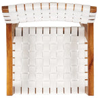 Chaise de salle à manger en cuir tressé SAFAVIEH Gerda - 22,1 L x 20,9 P x 31,9 H - 22Wx21Px32H