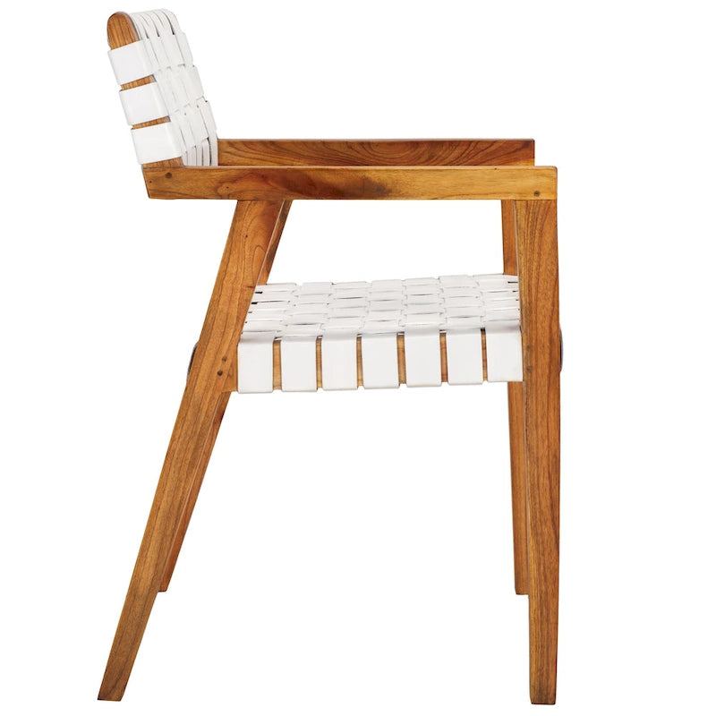 Chaise de salle à manger en cuir tressé SAFAVIEH Gerda - 22,1 L x 20,9 P x 31,9 H - 22Wx21Px32H