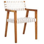 Chaise de salle à manger en cuir tressé SAFAVIEH Gerda - 22,1 L x 20,9 P x 31,9 H - 22Wx21Px32H