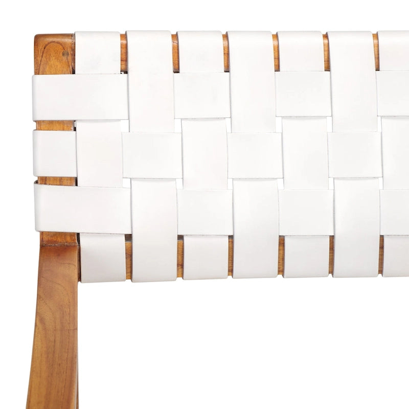 Chaise de salle à manger en cuir tressé SAFAVIEH Gerda - 22,1 L x 20,9 P x 31,9 H - 22Wx21Px32H