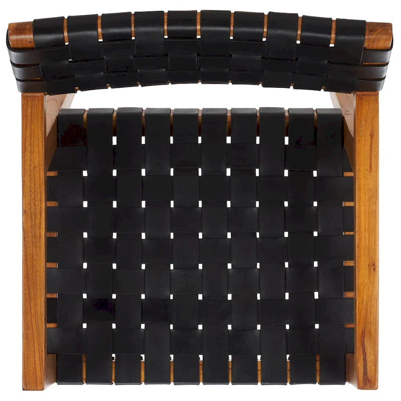 Chaise de salle à manger en cuir tressé SAFAVIEH Gerda - 22,1 L x 20,9 P x 31,9 H - 22Wx21Px32H