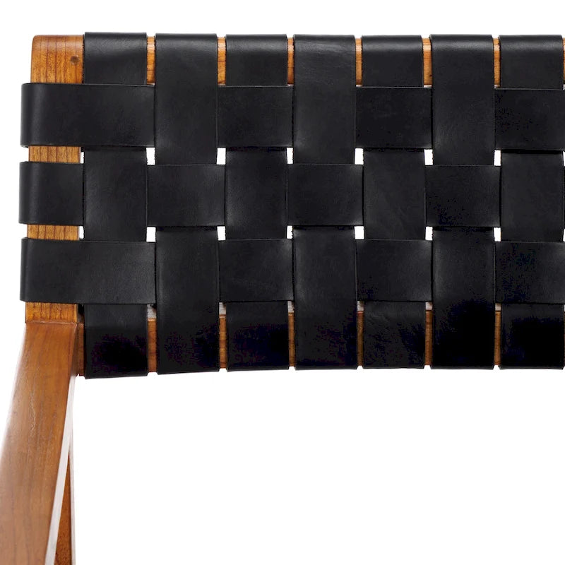 Chaise de salle à manger en cuir tressé SAFAVIEH Gerda - 22,1 L x 20,9 P x 31,9 H - 22Wx21Px32H