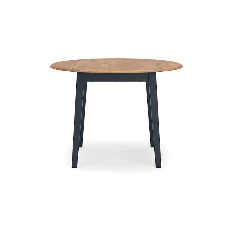 Table de salle à manger Gasy, extensible de 26 à 42 pouces, bleu foncé, bois, 2 rallonges
