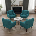 Lot de 4 fauteuils d'appoint en coton pour le salon