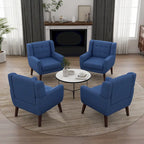 Lot de 4 fauteuils d'appoint en coton pour le salon