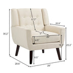 Lot de 4 fauteuils d'appoint en coton pour le salon
