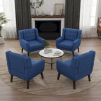 Lot de 4 fauteuils d'appoint en coton pour le salon