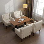 Lot de 4 fauteuils d'appoint en coton pour le salon