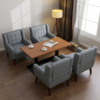 Lot de 4 fauteuils d'appoint en coton pour le salon