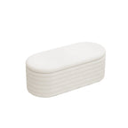 Storage Chenille Ottoman Bench Upholstered Fabric Storage Bench End of Bed Stool with Safety Hinge
