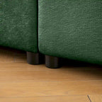 109 Chenille Upholstered L-Shaped Modular Sectional Sofa with Storage Seat, DIY Combination