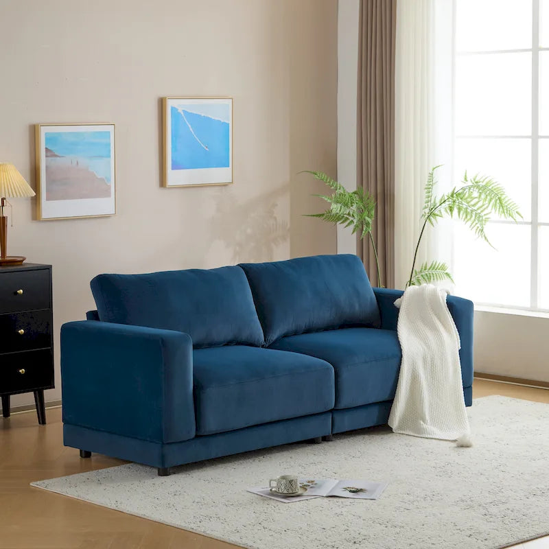 Christopher Knight Home - Canapé deux places moderne Grace 81 avec accoudoirs carrés