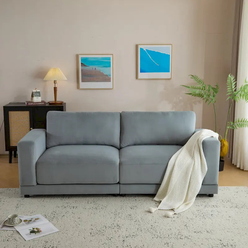 Christopher Knight Home - Canapé deux places moderne Grace 81 avec accoudoirs carrés