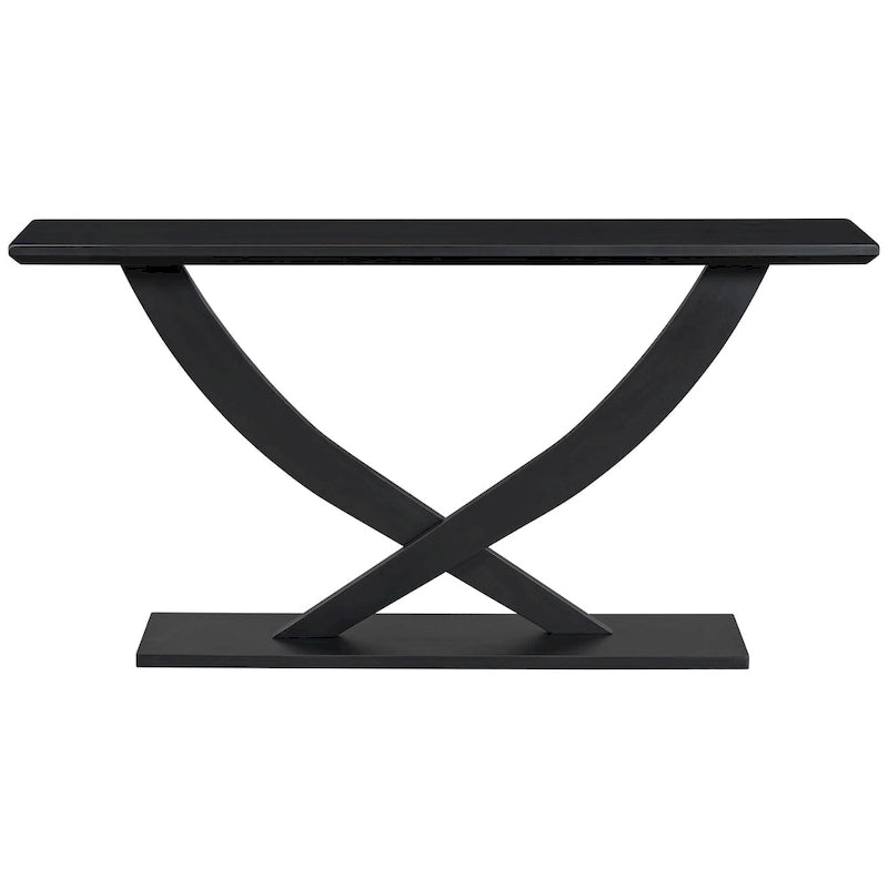 Christopher Knight Home - Mirod, console de style rustique moderne avec pieds en X pour salon et chambre à coucher
