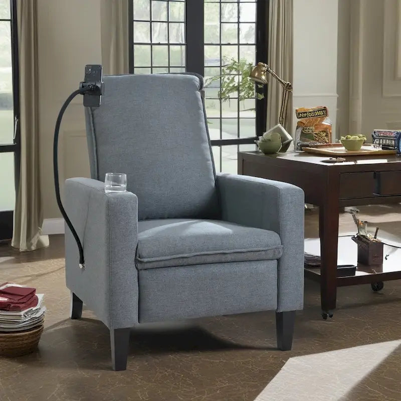 Christopher Knight Home - Canapé inclinable réglable Mason avec porte-gobelet et rangement pratique