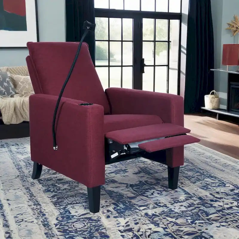 Christopher Knight Home - Canapé inclinable réglable Mason avec porte-gobelet et rangement pratique