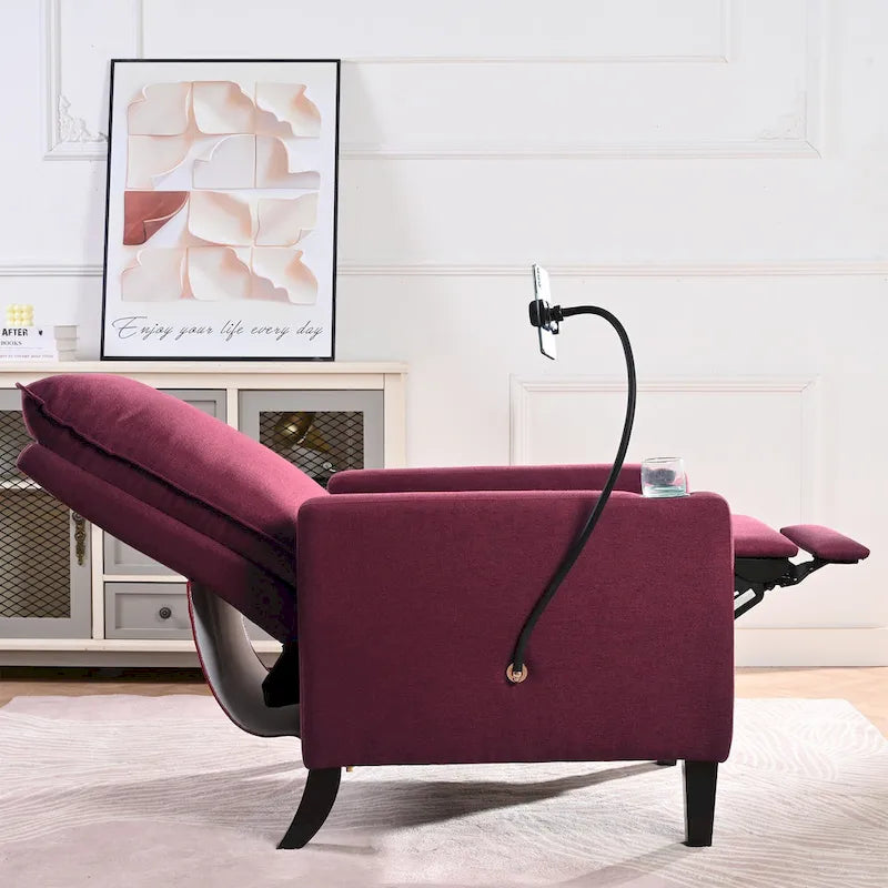 Christopher Knight Home - Canapé inclinable réglable Mason avec porte-gobelet et rangement pratique