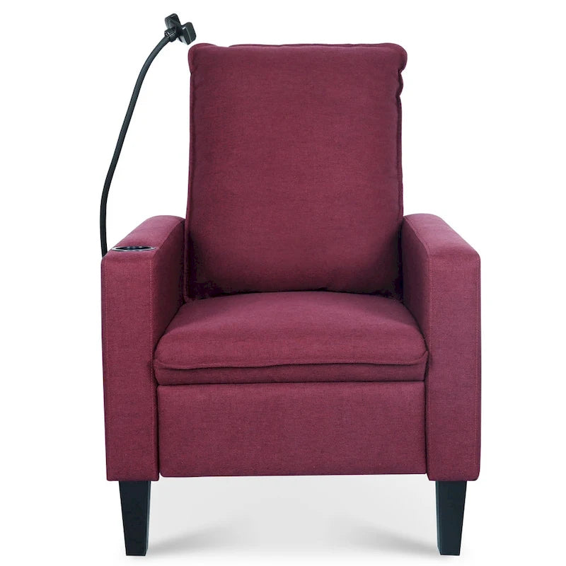 Christopher Knight Home - Canapé inclinable réglable Mason avec porte-gobelet et rangement pratique