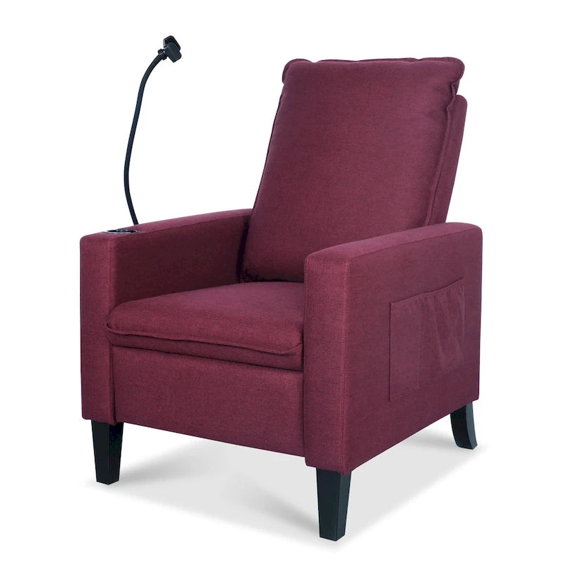 Christopher Knight Home - Canapé inclinable réglable Mason avec porte-gobelet et rangement pratique