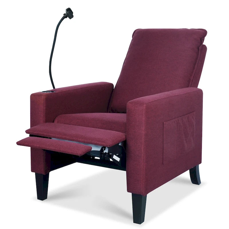 Christopher Knight Home - Canapé inclinable réglable Mason avec porte-gobelet et rangement pratique