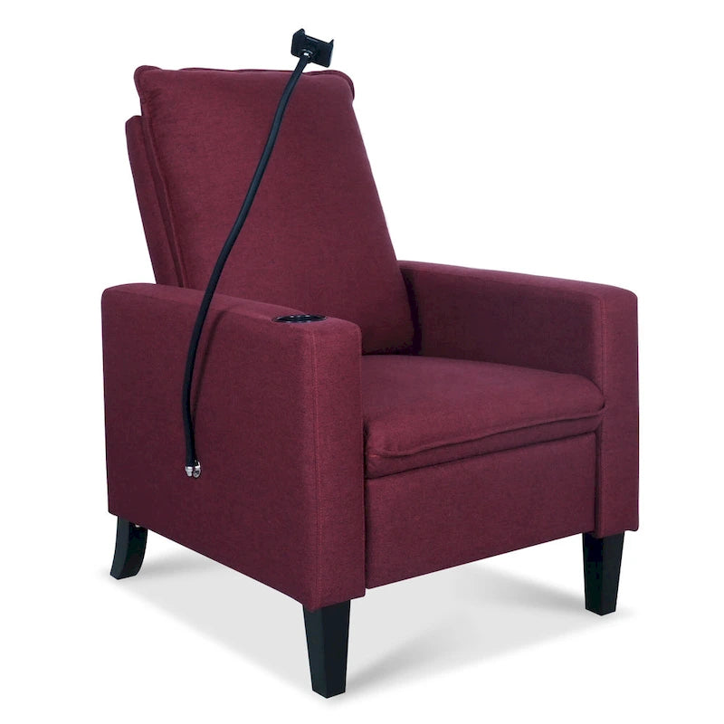 Christopher Knight Home - Canapé inclinable réglable Mason avec porte-gobelet et rangement pratique