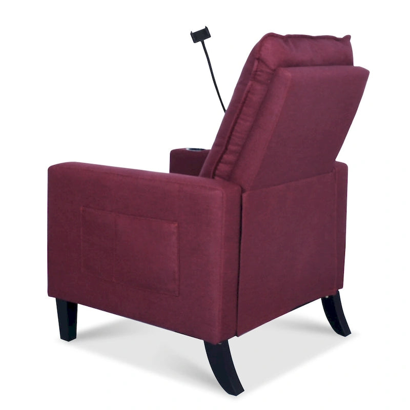 Christopher Knight Home - Canapé inclinable réglable Mason avec porte-gobelet et rangement pratique