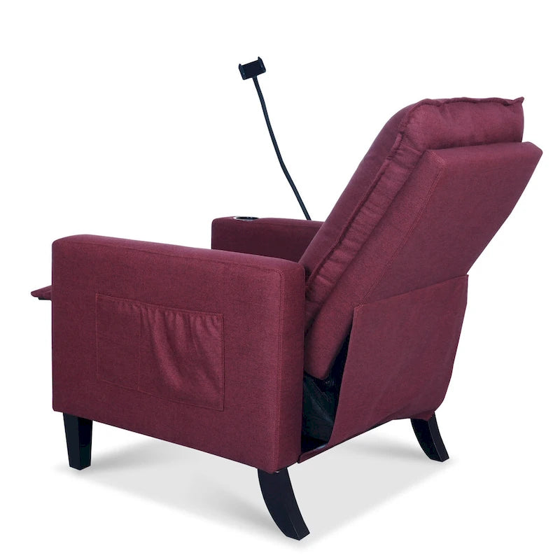 Christopher Knight Home - Canapé inclinable réglable Mason avec porte-gobelet et rangement pratique