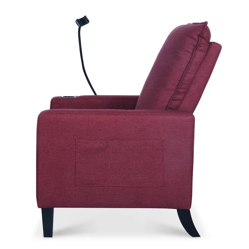 Christopher Knight Home - Canapé inclinable réglable Mason avec porte-gobelet et rangement pratique