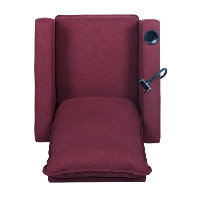 Christopher Knight Home - Canapé inclinable réglable Mason avec porte-gobelet et rangement pratique
