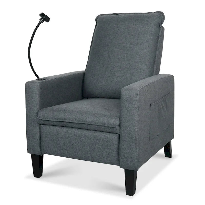 Christopher Knight Home - Canapé inclinable réglable Mason avec porte-gobelet et rangement pratique