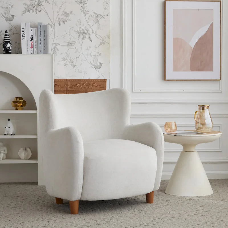 Bacho Fabric Wingback Accent Chair by Christopher Knight Home