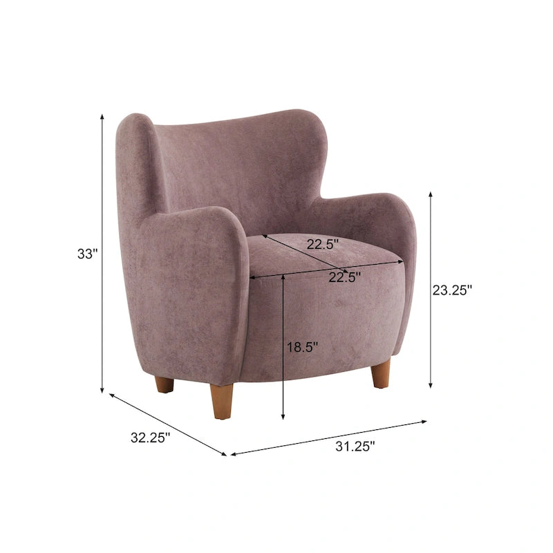 Bacho Fabric Wingback Accent Chair by Christopher Knight Home