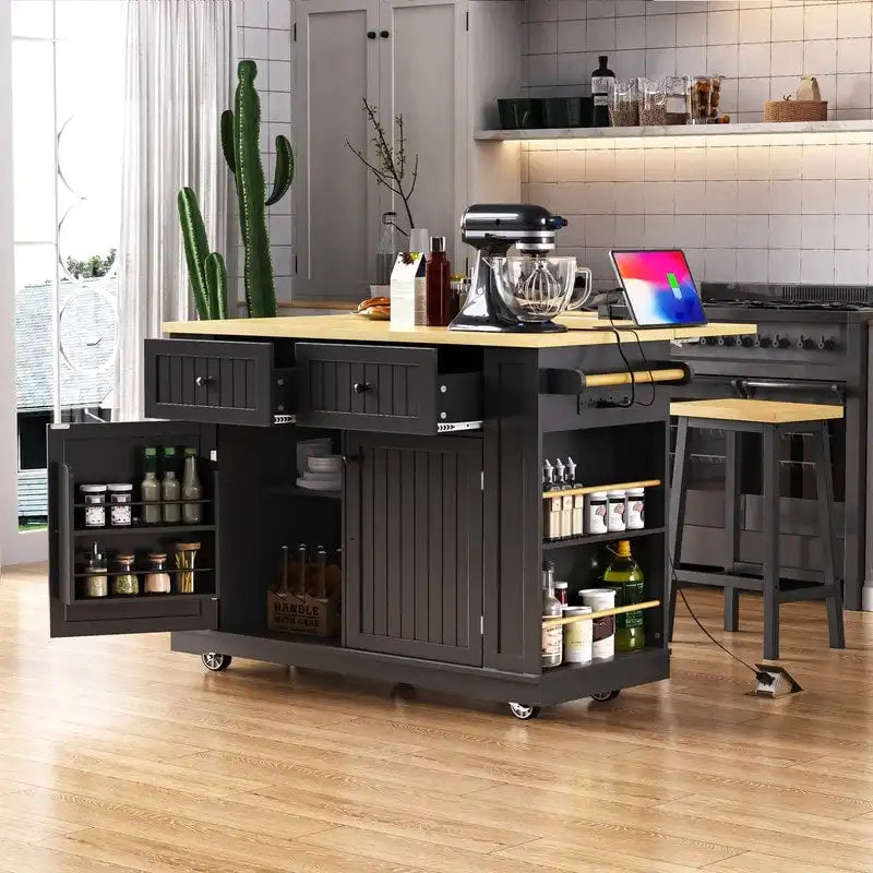 Îlot de cuisine Frost de 53 pouces avec abattant