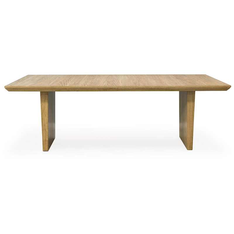 Signature Design by Ashley Sherbana Table de salle à manger rectangulaire avec rallonge brun clair – 40 l x 90 P x 30 H