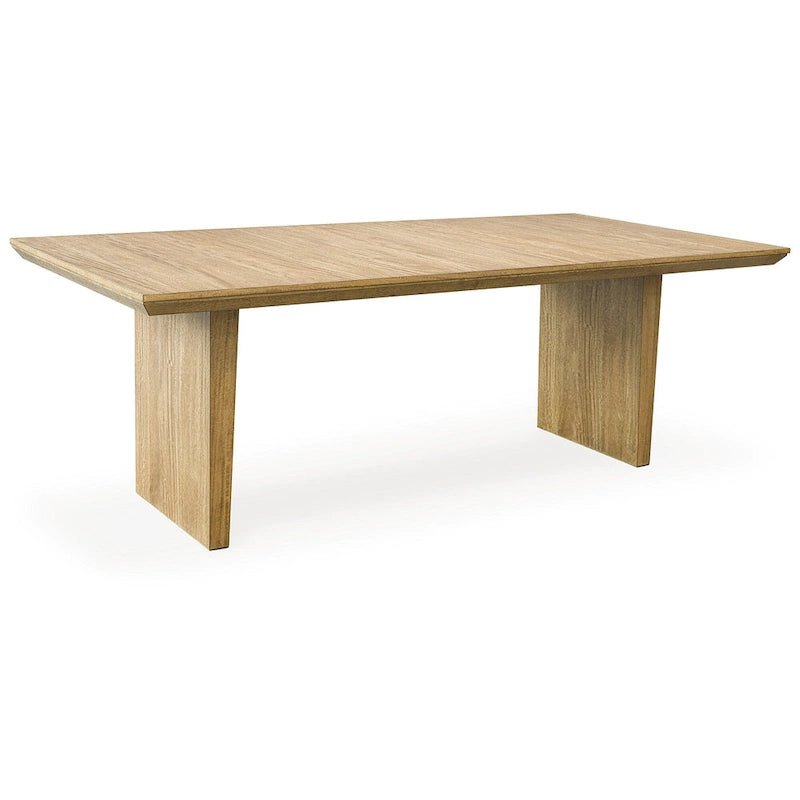 Signature Design by Ashley Sherbana Table de salle à manger rectangulaire avec rallonge brun clair – 40 l x 90 P x 30 H