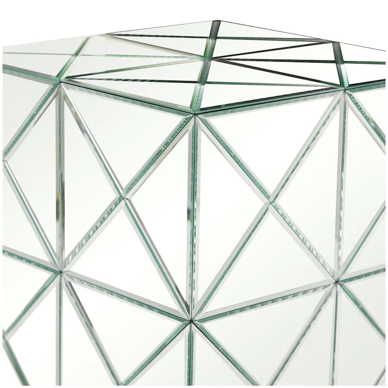 Table d'appoint miroir en verre - Argent - Roche River Decor
