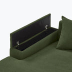 111 Corduroy L-Shaped Sectional Sofa with Convertible Chaise